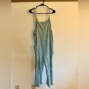 Striped Cotton Blue Jumpsuit